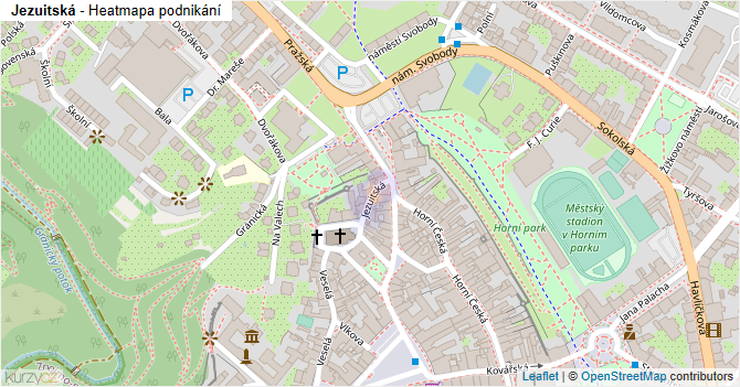 Jezuitská - mapa podnikání