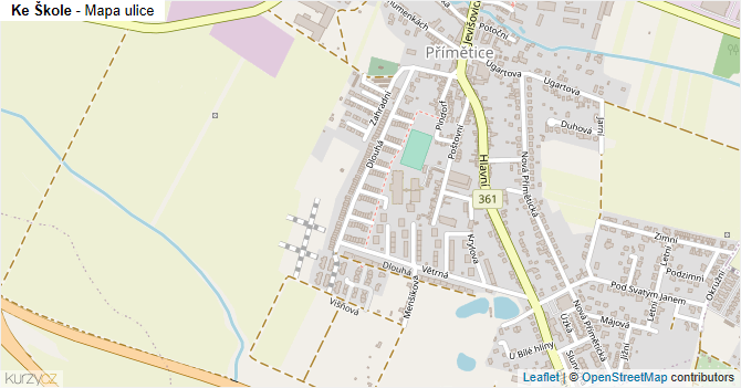 Ke Škole - mapa ulice