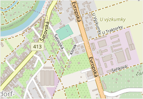 Klínek v obci Znojmo - mapa ulice