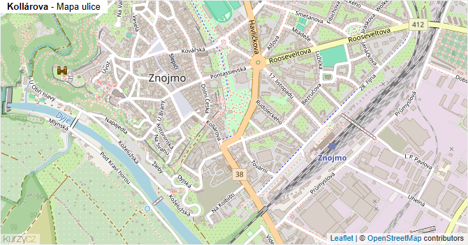 Kollárova - mapa ulice