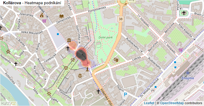 Kollárova - mapa podnikání