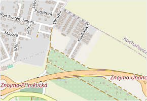 Kotrbova v obci Znojmo - mapa ulice