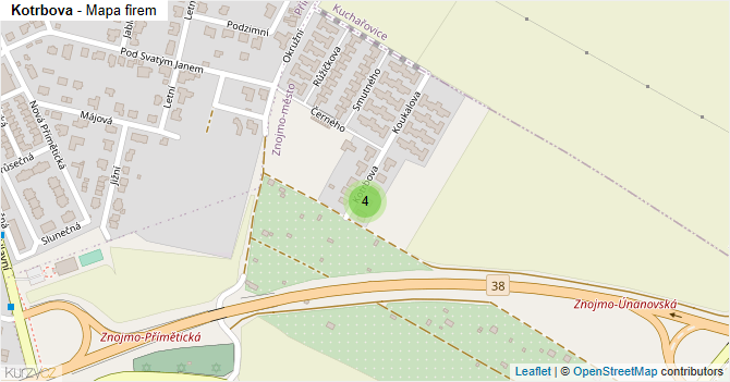 Kotrbova - mapa firem