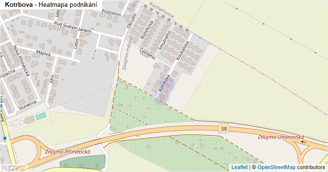 Kotrbova - mapa podnikání