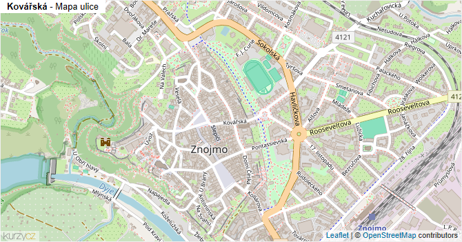 Kovářská - mapa ulice