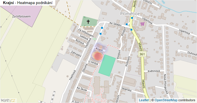Krajní - mapa podnikání