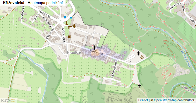 Křížovnická - mapa podnikání