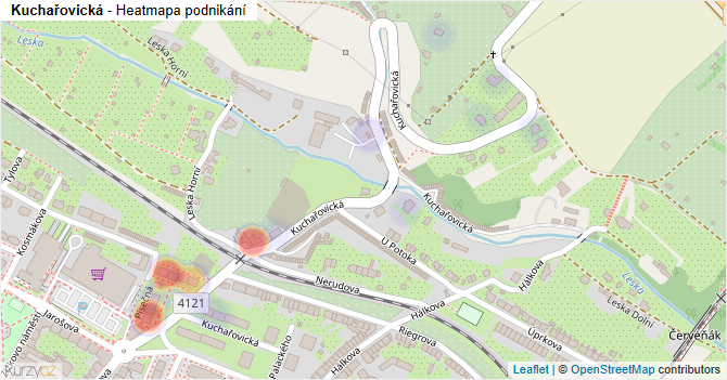 Kuchařovická - mapa podnikání