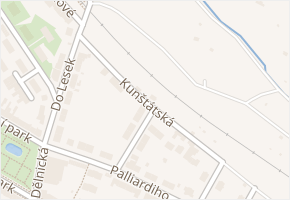 Kunštátská v obci Znojmo - mapa ulice