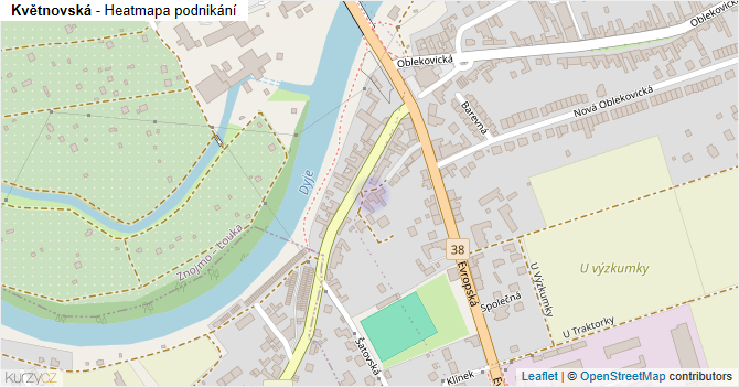 Květnovská - mapa podnikání