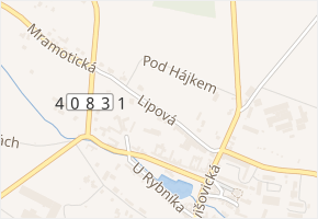 Lipová v obci Znojmo - mapa ulice