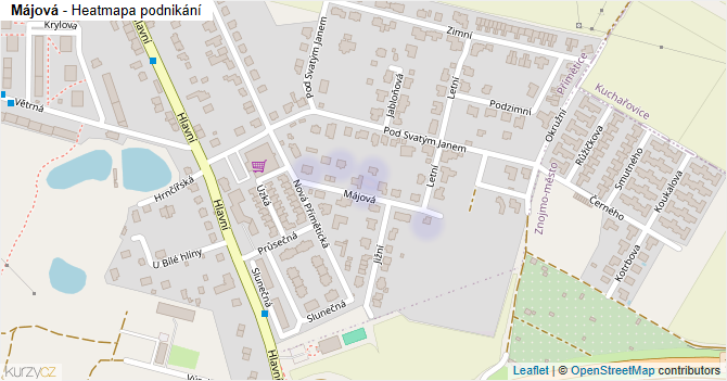 Májová - mapa podnikání