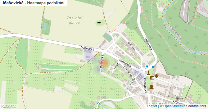 Mašovická - mapa podnikání