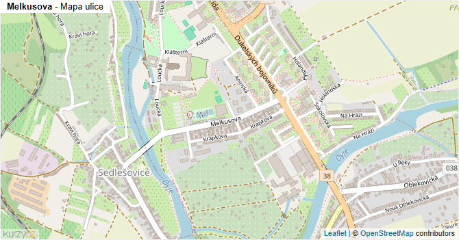 Melkusova - mapa ulice