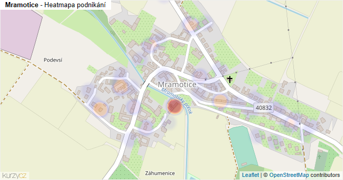 Mramotice - mapa podnikání