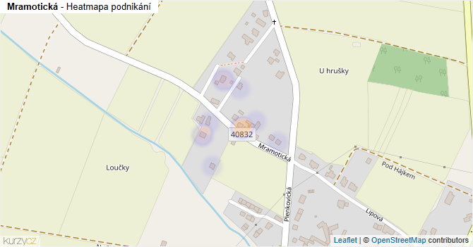 Mramotická - mapa podnikání