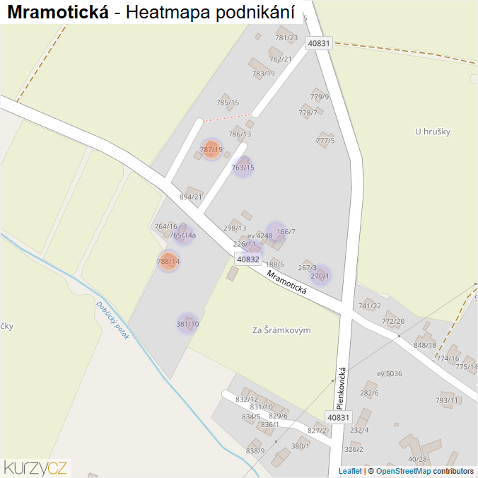 Mapa Mramotická - Firmy v ulici.