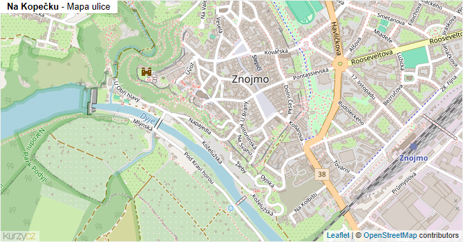 Na Kopečku - mapa ulice