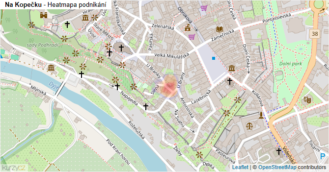 Na Kopečku - mapa podnikání