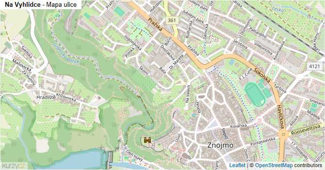 Na Vyhlídce - mapa ulice