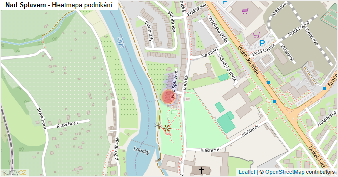 Nad Splavem - mapa podnikání