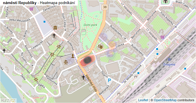 náměstí Republiky - mapa podnikání