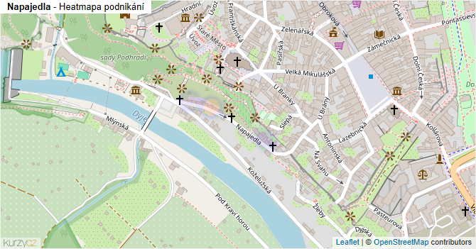 Napajedla - mapa podnikání