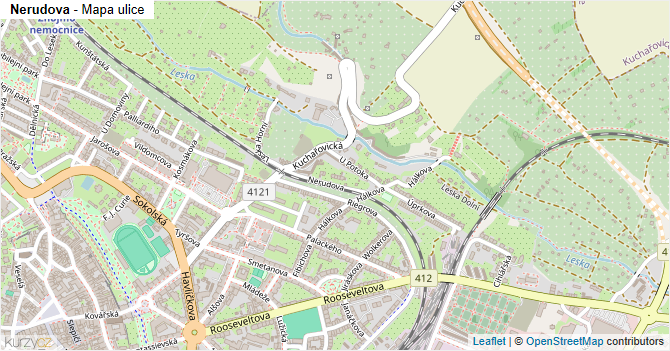 Nerudova - mapa ulice