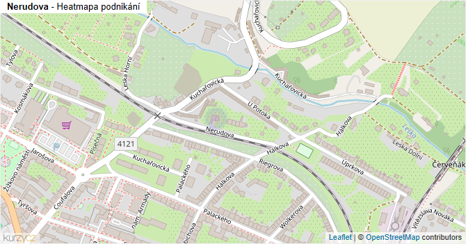 Nerudova - mapa podnikání