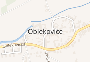 Oblekovice v obci Znojmo - mapa části obce