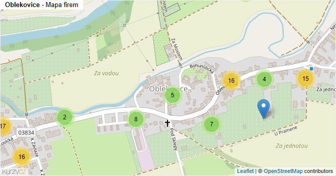 Oblekovice - mapa firem