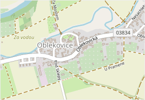 Oblekovická v obci Znojmo - mapa ulice