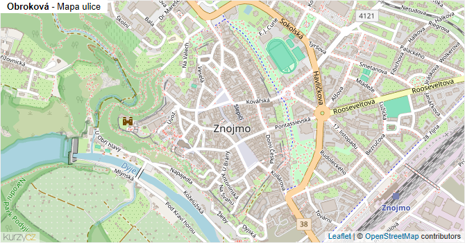 Obroková - mapa ulice