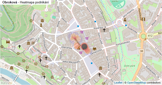 Obroková - mapa podnikání
