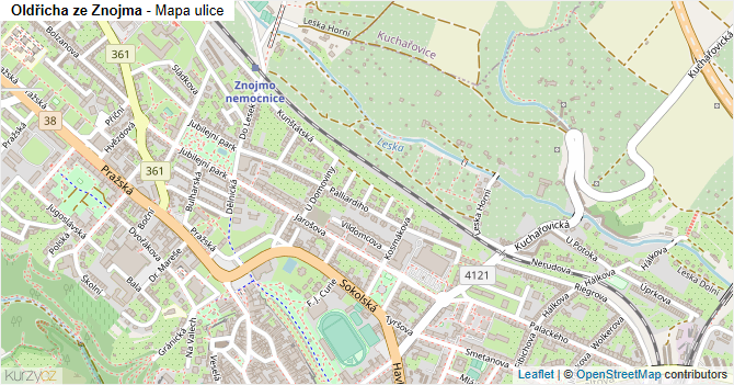 Oldřicha ze Znojma - mapa ulice