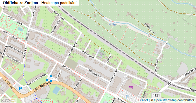 Oldřicha ze Znojma - mapa podnikání