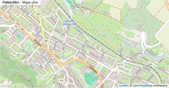Palliardiho - mapa ulice