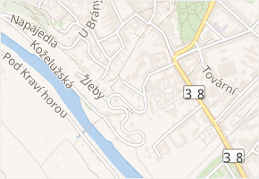 Pasteurova v obci Znojmo - mapa ulice