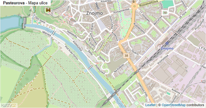 Pasteurova - mapa ulice