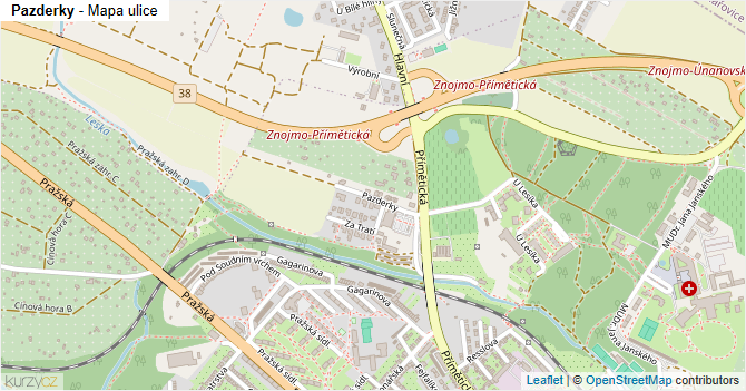 Pazderky - mapa ulice