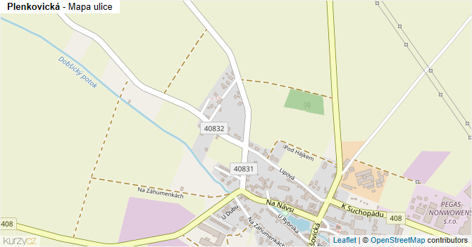 Plenkovická - mapa ulice