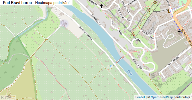 Pod Kraví horou - mapa podnikání