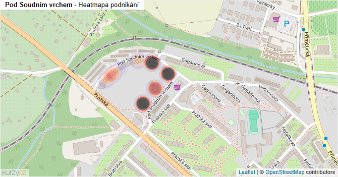 Pod Soudním vrchem - mapa podnikání