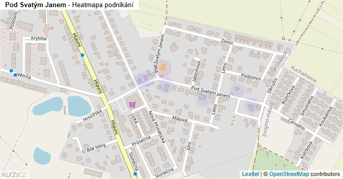 Pod Svatým Janem - mapa podnikání