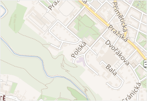 Polská v obci Znojmo - mapa ulice