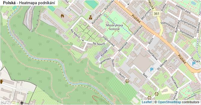 Polská - mapa podnikání