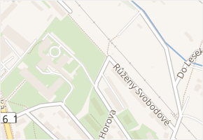 Růženy Svobodové v obci Znojmo - mapa ulice