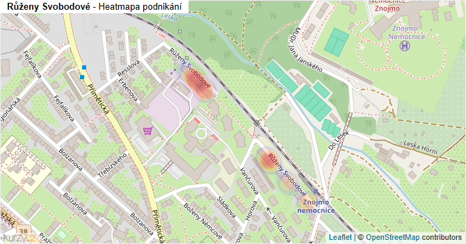 Růženy Svobodové - mapa podnikání