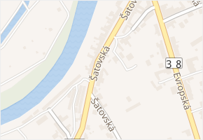 Šatovská v obci Znojmo - mapa ulice