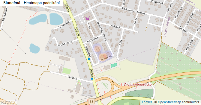 Slunečná - mapa podnikání